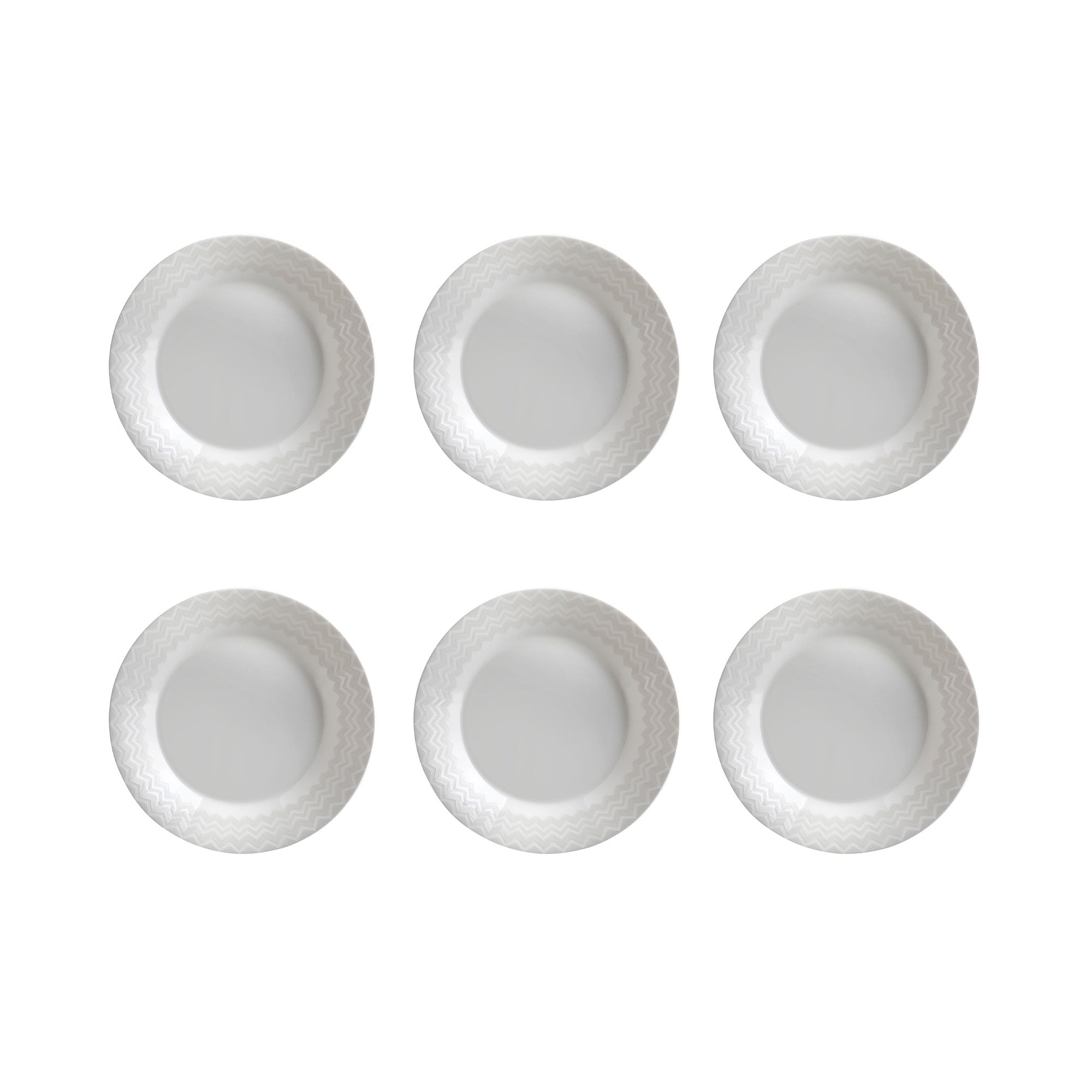 MISSONI - PLATOS HONDOS/PLATOS SOPORTES - Ø 22 CM - SET 6 UDS